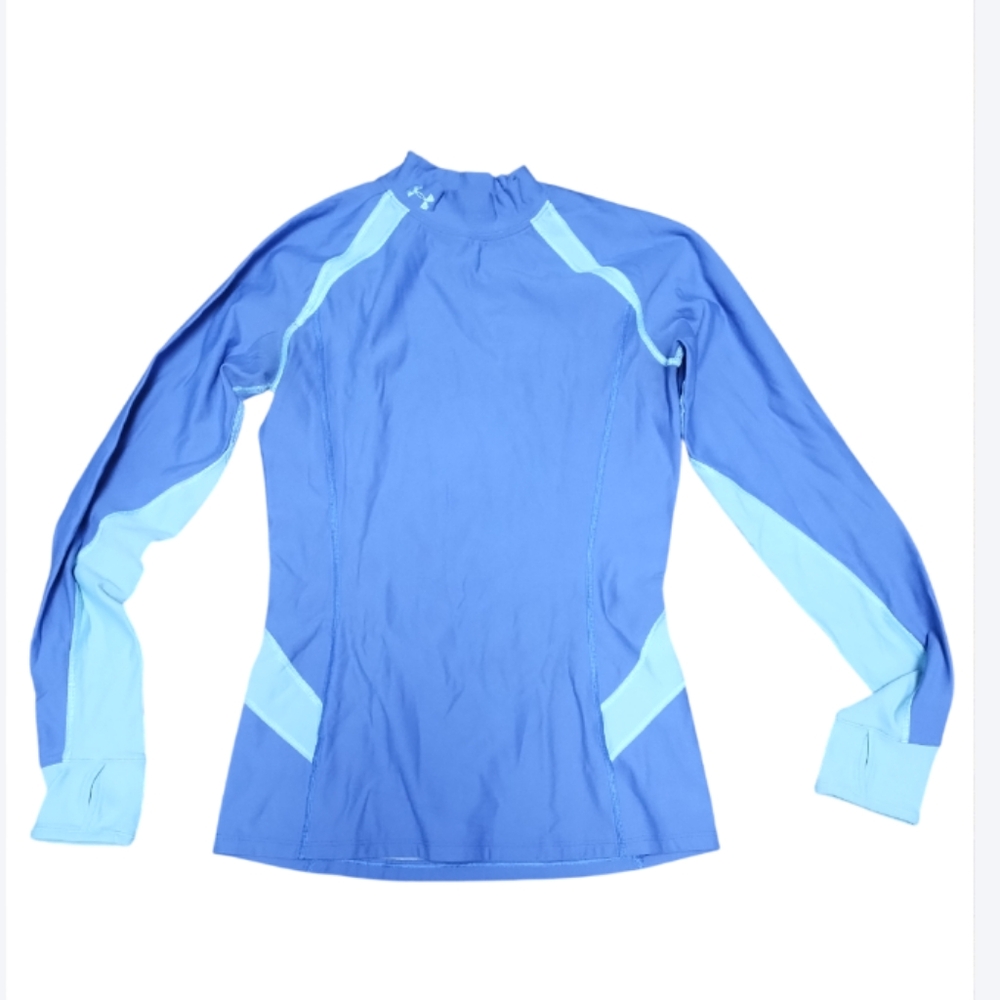  Under Armour Mock Neck Coldgear Fitted Compression Base Long Sleeve Top
